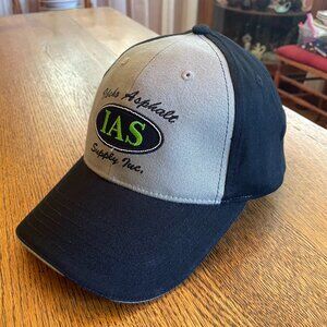 Men's Idaho Asphalt Supply Inc. Black/Beige Hook and Loop Baseball Hat Cap